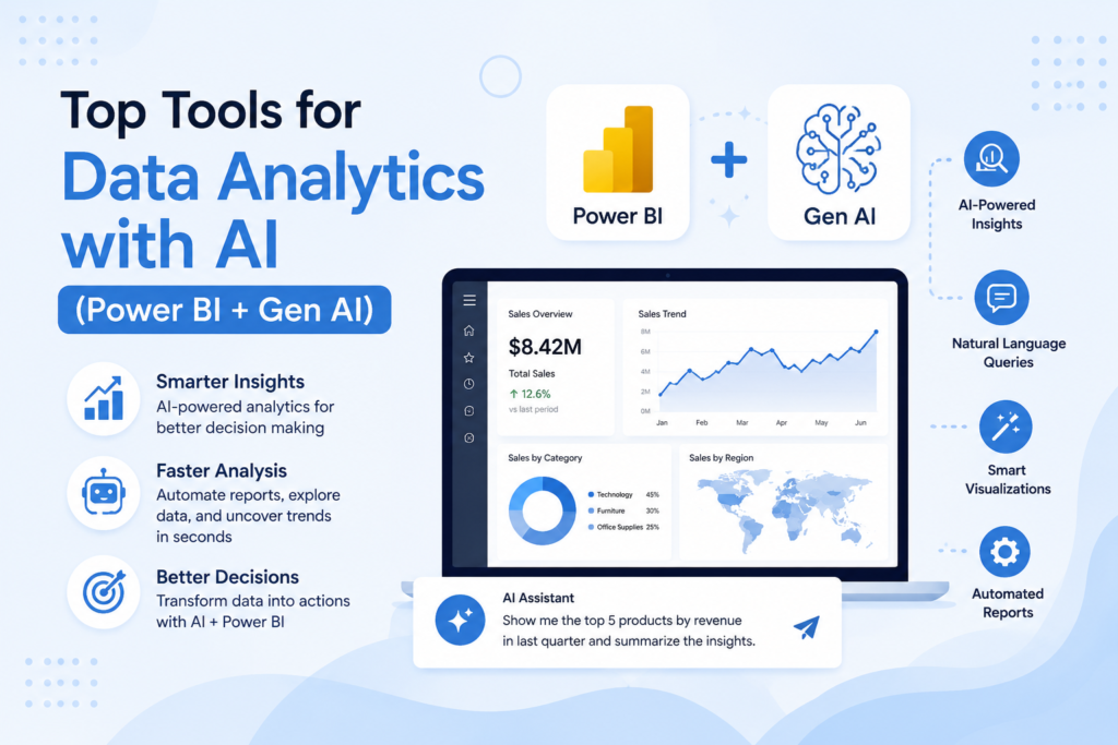 Top Tools for Data Analytics with AI (Power BI + Gen AI)